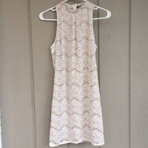 White Lace Strapless Dress (New)